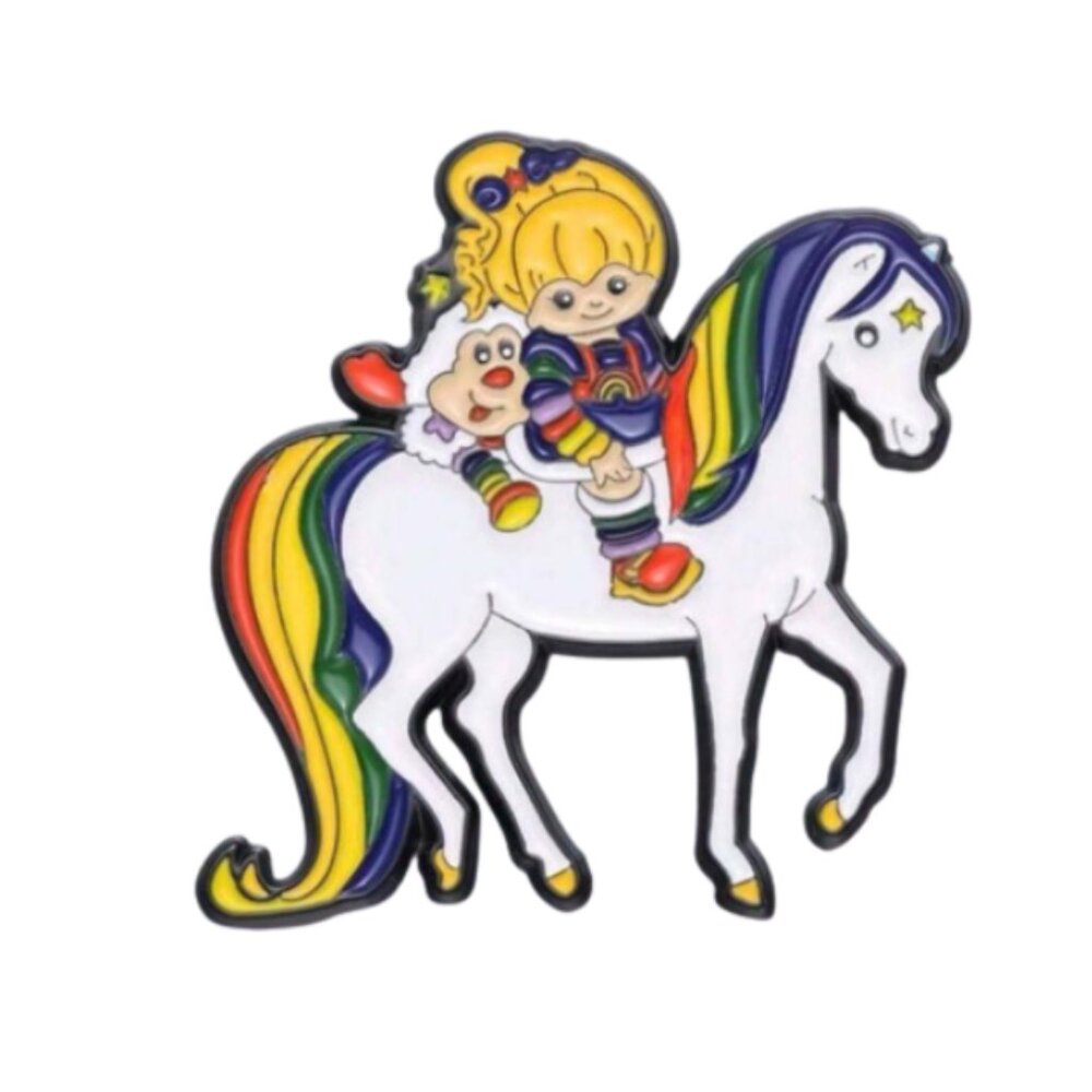 Nostalgic 80s Rainbow Brite, Starlite, Twink Enamel Pin